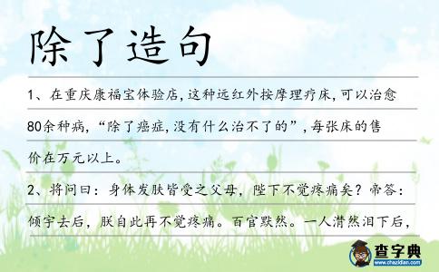 除了造句