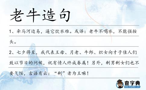 老牛造句