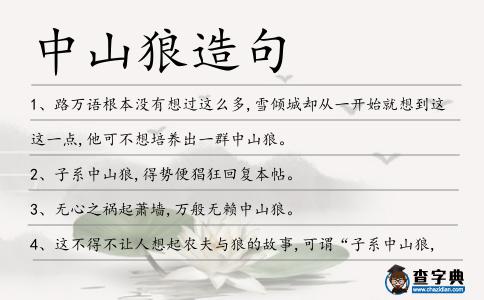 中山狼造句