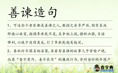 善諫造句