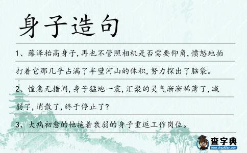 身子造句