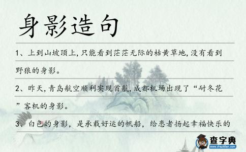 身影造句