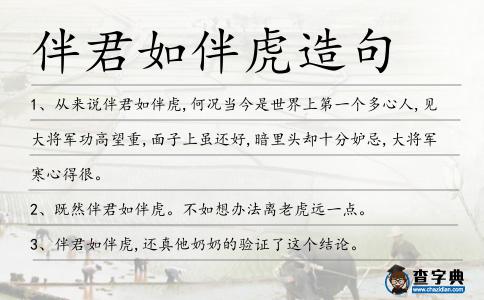 伴君如伴虎造句