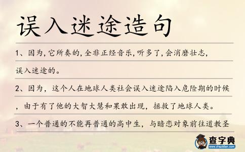 誤入迷途造句