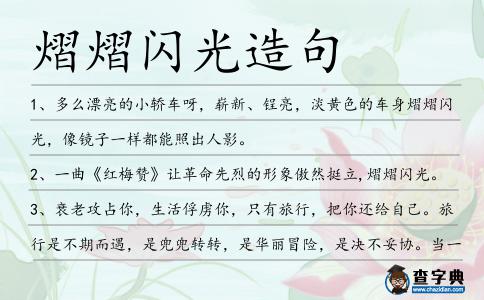 熠熠閃光造句