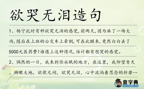 欲哭無淚造句