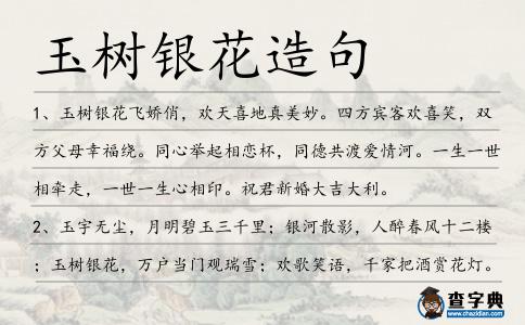 玉樹銀花造句