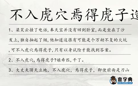 不入虎穴焉得虎子造句