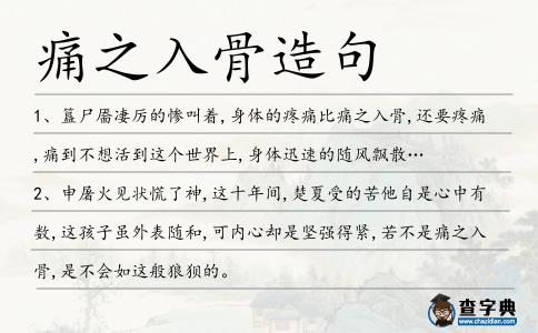 痛之入骨造句