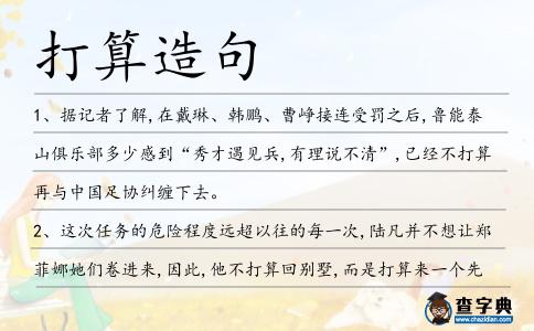 打算造句