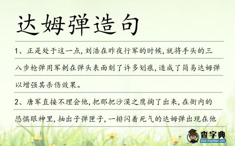 達姆彈造句