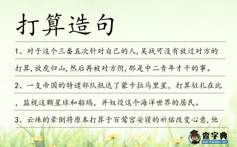 打算造句