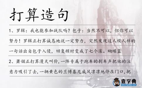 打算造句