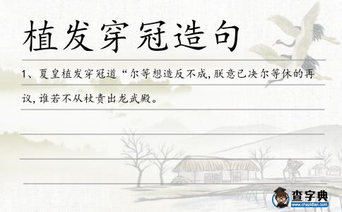 植發穿冠造句