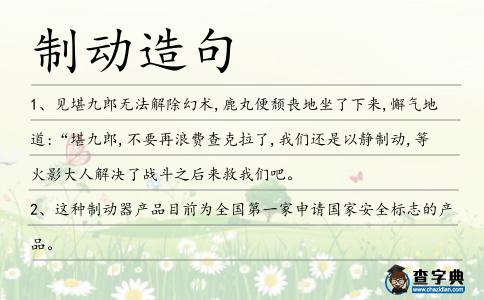 制動造句