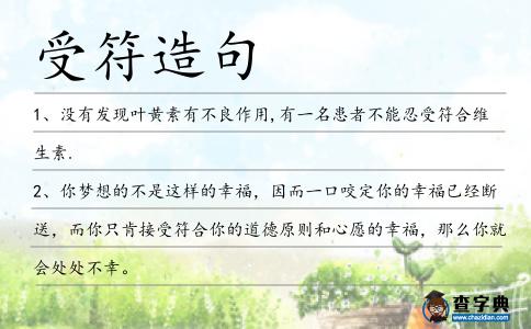 受符造句