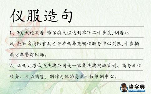 儀服造句