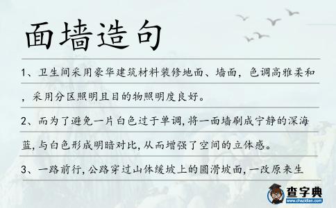 面墻造句
