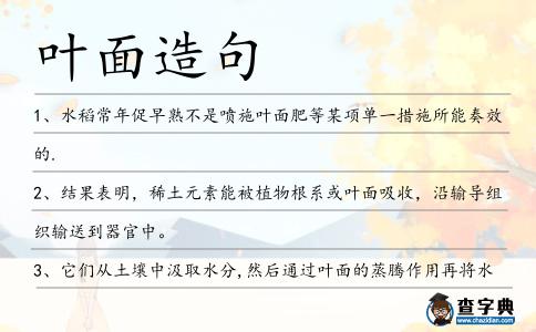 葉面造句
