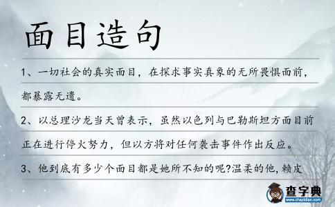 面目造句