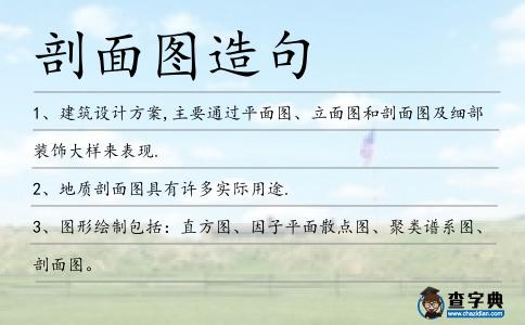 剖面圖造句