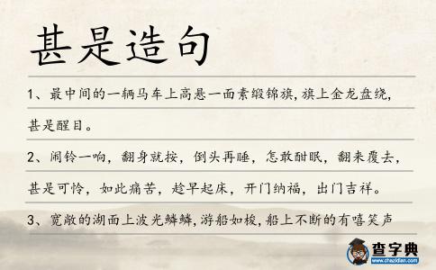 甚是造句