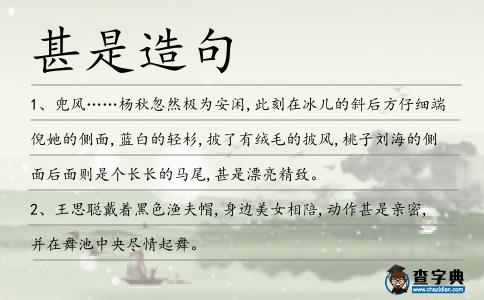 甚是造句
