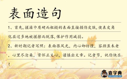 表面造句
