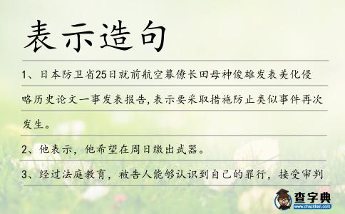 表示造句