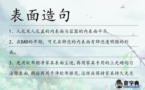表面造句
