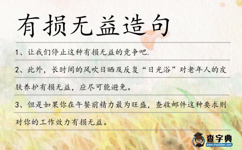 有損無益造句