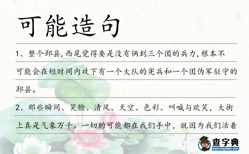 可能造句