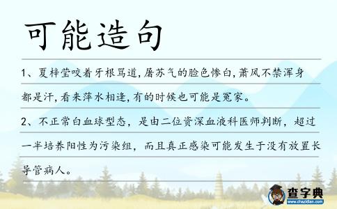 可能造句