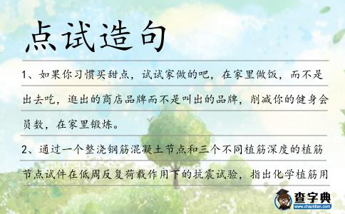 點(diǎn)試造句