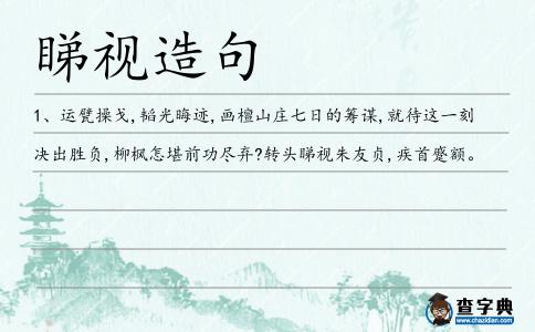 睇視造句