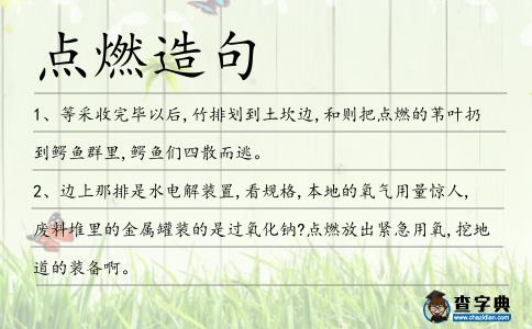 點(diǎn)燃造句