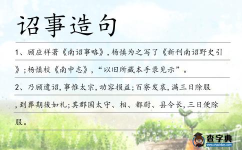 詔事造句