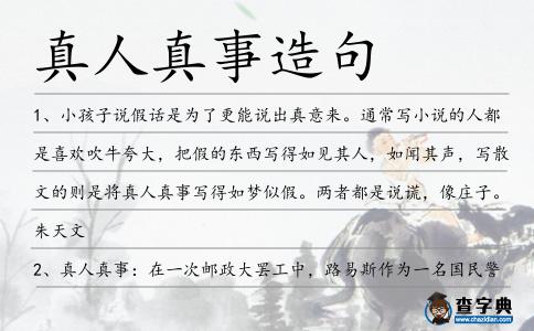 真人真事造句