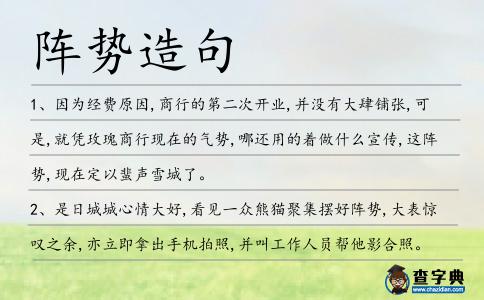 陣勢造句