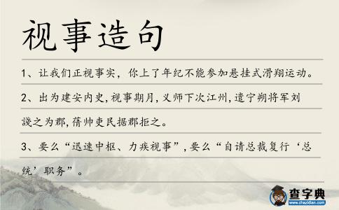 視事造句
