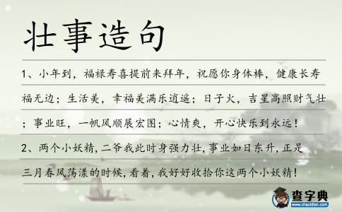 壯事造句