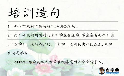 培訓(xùn)造句