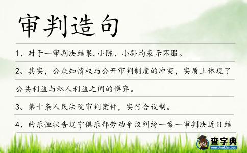 審判造句