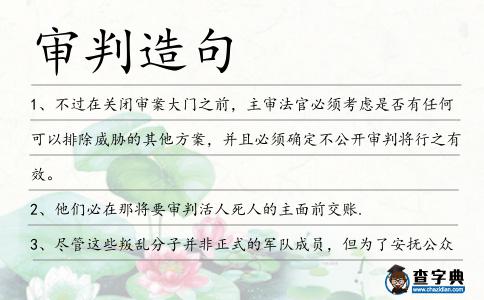 審判造句