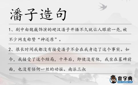 潘子造句