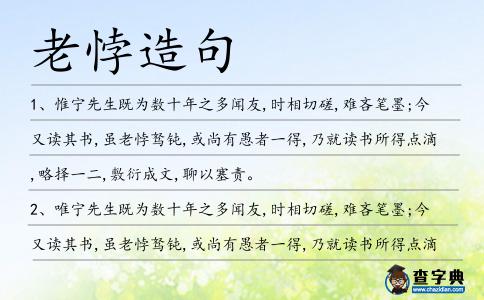老悖造句