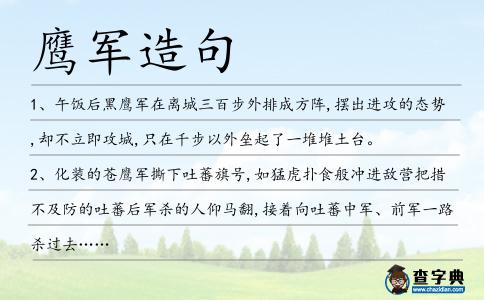 鷹軍造句