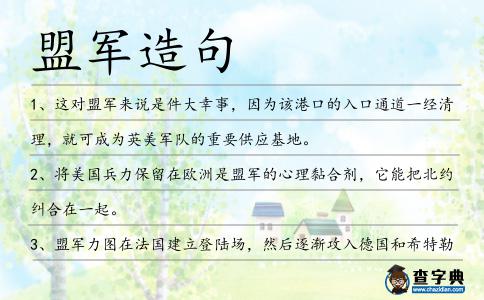 盟軍造句