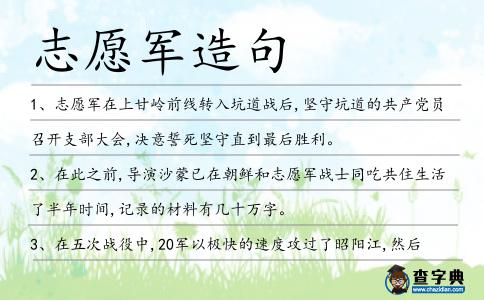 志愿軍造句