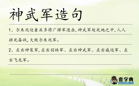 神武軍造句